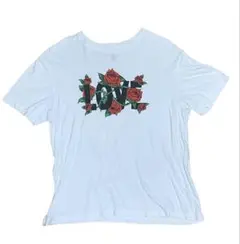 H＆M エイチアンドエム 白 プリントTシャツのサムネイル