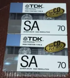 カセットテープ　TDK SA 70 未開封　2本のサムネイル