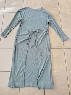 lowrys farmリブ編み長袖ワンピース グリーン