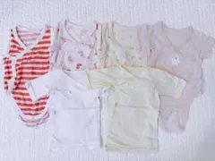 出産準備　ベビー肌着　短肌着　ボディスーツ 50　60　6枚セット　ユニクロ 他