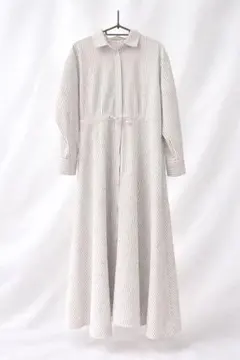 earth music&ecology ストライプ柄長袖ワンピース F