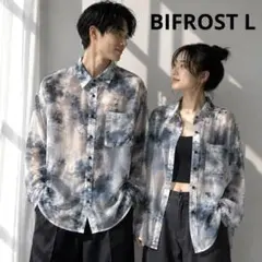 BIFROST シアーシャツ タイダイ柄　ユニセックス 長袖　オーバーサイズ　L