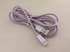 新品未使用　USB Type-C to Type-A ケーブル 2m ラベンダー
