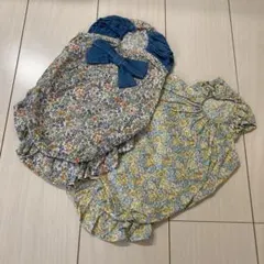 犬服 花柄バルーンワンピース2着セット