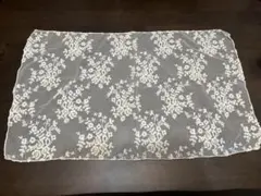 クリーム色 花柄 レース生地 約27cm x 45cm