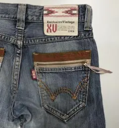 【希少】EDWIN exclusive vintage XU デニム 刺繍入り 希少】EDWIN exclusive vintage XU デニム 刺繍入り edwin