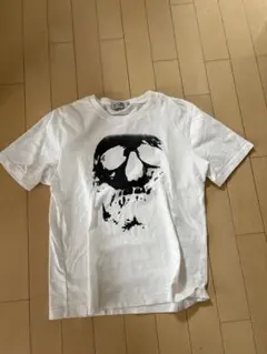 ヒステリックグラマーメンズMスカルベリースカルドクロTシャツホワイト