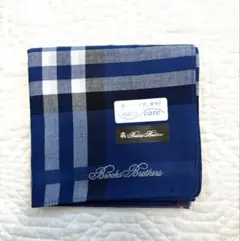 未使用Brooks Brothersブルックスブラザーズハンカチ②ブルーネイビー