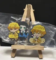 鬼滅の刃 キャラばんちょうこうラバーマスコット &ヘアクリップ 我妻善逸&獪岳