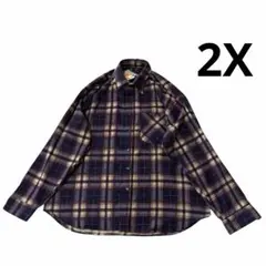 デッドストック 90s Sierra Pacific プリントネルシャツ 2X