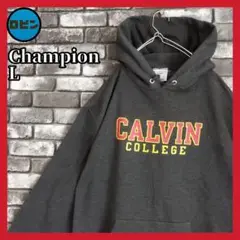 チャンピオン 刺繍目玉 カルバン大学 カレッジ 裏起毛 袖太パーカー フーディー