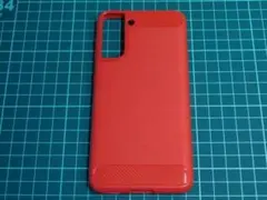＠★ソフトケース・カバー（ＧａｌａｘｙＳ２１　ギャラクシーＳ２１　５Ｇ用）赤