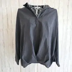 THE SHOP TK ザショップティーケー シャツ 異素材切替 透け感 黒