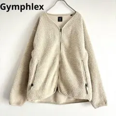 Gymphlex ボアフリースブルゾン オフホワイト S レディース可