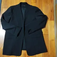 ブラックノーカラージャケット 3L