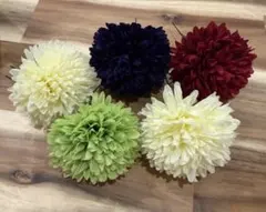 【美品】髪飾り　5個セット　白　赤　緑　紺　前撮り
