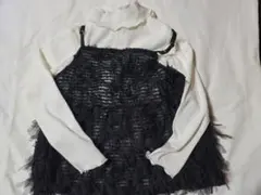 フリル付きキャミ　レイヤード　トップス 130