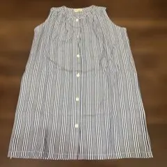 120size ノースリーブシャツワンピース