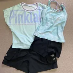 【美品】Pinklatte セパレート水着 140 水色 ピンクラテ