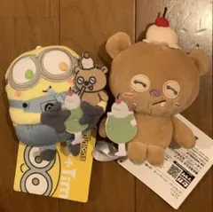 ミニオン　マスコット　ボブ&ティム クリームソーダ　ぬいぐるみ　2個セット