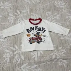 長袖Tシャツ 80サイズ 車と犬のプリント
