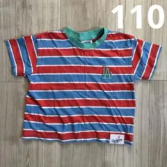 【MLB】110 美品　しまむら　キッズ　Tシャツ　半袖　ボーダー