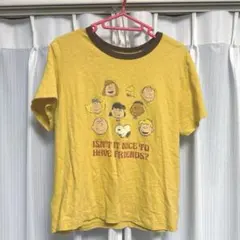【美品】ユニクロ UT スヌーピー グラフィック Tシャツ 半袖 イエロー L