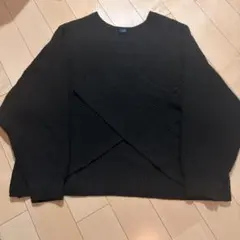 【最終価格】フロントクロスオーバーニット　長袖 セーター　Lサイズ　冬服