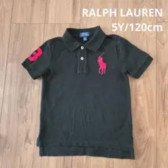 【RALPH LAUREN】 半袖 トップス ポロシャツ 黒 ビックポニー