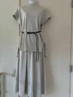 美品　ADORE セットアップ　ブラウス　パンツ　グレー　38 36 セール】 ◇ドライプレーンクロスブラウス （シャツ・ブラウス