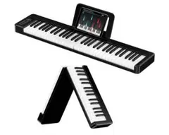 電子ピアノ 61鍵盤 折り畳み ポータブル 初心者向け キーボード - メルカリ