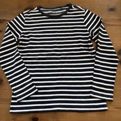 子ども用　ボーダー　140センチ　無印　長袖シャツ