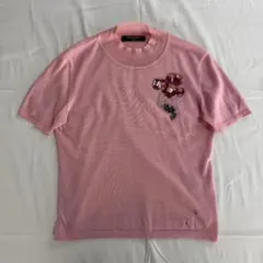LEONARD FASHION カシミヤ ニット スパンコール 花モチーフ Lのサムネイル