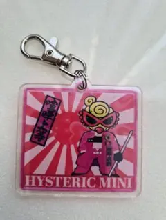 Hysteric Mini ピンクキャラクターキーホルダー HYSTERIC MINI（ヒステリックミニ）の「Hungry meet the OKIDOKI