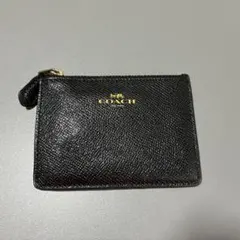 COACH コーチ パスケース コインケース キーリング付 黒【即購入OK】