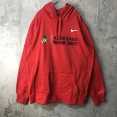 Y2463古着　トレーナー　スウェット　パーカー　赤　ナイキ　90s Y2K