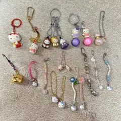 ハローキティ レトロ 根付け ストラップ