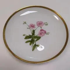 ヴィンテージ 大倉陶園 手描き ボンボニエール 小物入れ 蓋付き 花柄