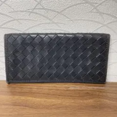 ボッテガヴェネタ イントレチャート 長財布 黒 薄型