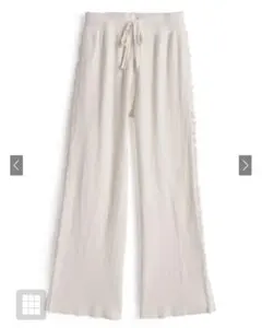 新品未使用 GRL グレイル at2585 サイドフリンジラインリブニットパンツ