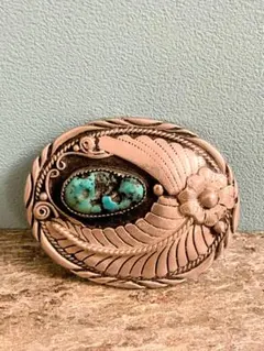 インディアンジュエリー　ターコイズストーン オールドバックル