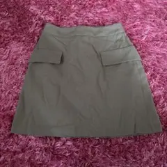カーキ ポケット付きタイトスカートのサムネイル