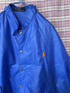 ラルフローレン◼️ビンテージ◼️ナイロンジャケット◼️ライダース・オレンジPOLO