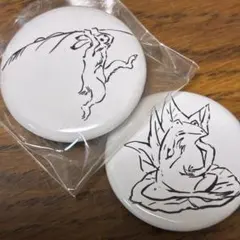 鳥獣戯画 うさぎ 兎 カエル 蛙 缶バッジのサムネイル