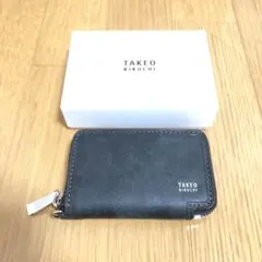 TAKEO KIKUCHI キーケース　タケオキクチ　ブラック　黒　牛革