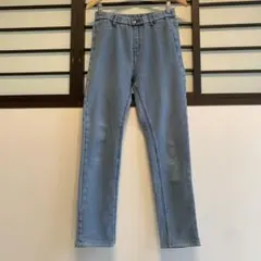 SHOO-LA-RUE ライトブルー デニム 総ゴムパンツ L