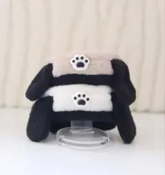 ぬい帽子 肉球たれ耳わんこ(ホワイト)