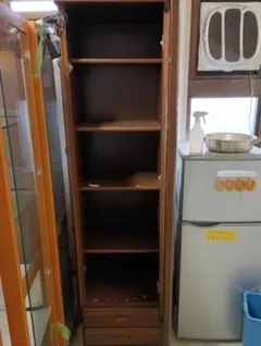 IKEA イケア ガラス扉 スリム キャビネット パイン材 幅50cm Used 