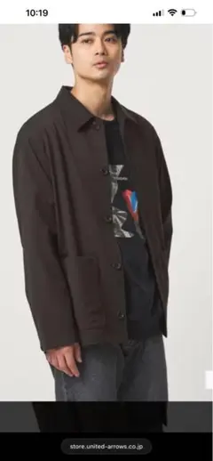 ブラウン ウォッシャブルカバーオールジャケット