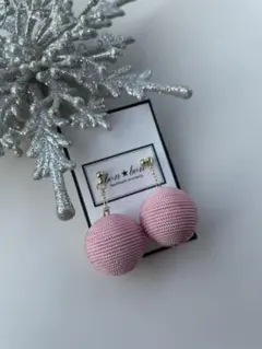 桜色♡ボンボンピアス！なんと片方2g!